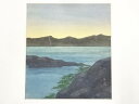 【中古】【タイムセール10%オフ】【書画】玉泉筆 風景画 肉筆色紙【送料無料】おしゃれ かわいい 飾る 飾り アート 芸術 インテリア 床の間 リビング 玄関 寝室 和室