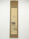 【中古】【夏まつりセール55%オフ】【書画】田南岳璋筆 山水 肉筆紙本掛軸【送料無料】◎掛け軸 床の間 書 おしゃれ 絵画 表具 芸術 茶道 年中掛け インテリ...