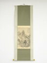 【中古】【ゴールデンウィークセール55%オフ】【書画】丙辰(1916年) 富取芳谷筆 山水 肉筆絹本掛軸(保護箱)【送料無料】掛け軸 床の間 書 おしゃれ 絵画...