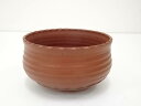 【中古】【茶道具】慎旭造 朱泥建水【送料無料】茶道具 茶道 おしゃれ 道具 けんすい こぼし 茶器 お茶 抹茶 骨董 茶会 茶席 茶事 茶の湯