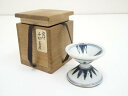 【中古】【ゴールデンウィークセール65%オフ】【茶道具】古物 染付千切蓋置(保護箱)【送料無料】蓋置き 茶道 道具 茶道具 おしゃれ ふたおき 茶器 抹茶 骨董...