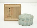 【中古】【ゴールデンウィークセール65%オフ】【香道】京焼 宇野宗甕造 青磁寿字香合(共箱)【送料無料】茶道具 茶道 香道 香道具 おしゃれ かわいい アンティ...