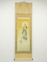 【中古】【タイムセール60%オフ】【書画】吉堂筆 慈母観音 肉筆絹本掛軸(共箱)【送料無料】◎掛け軸 床の間 書 おしゃれ 絵画 表具 芸術 茶道 年中掛け イ...