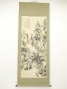 【中古】【タイムセール35%オフ】【書画】1861年 村山半牧筆 山水 肉筆紙本掛軸(保護箱)【送料無料】掛け軸 床の間 書 おしゃれ 絵画 表具 芸術 茶道 ...