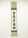 【中古】【書画】大徳寺 尾関桃林筆 「白鶴舞老松」一行書 肉筆紙本掛軸（共箱）【送料無料】 中古 掛け軸 床の間 書 おしゃれ 絵画 表具 アート 芸術 茶道 年中掛け インテリア 茶掛 寝室 和室 茶室