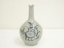 【中古】【陶芸・陶器】江戸中期 古伊万里 染付徳利【送料無料】酒器 おしゃれ かわいい 酒 日本酒 和食 懐石 骨董 とっくり インテリア 茶事 茶道 茶道具