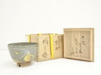 【中古】【茶道具】膳所焼　岩崎新定造　瓢箪ニ駒画茶碗（堀内家十二代兼中斎書付）（共箱）【送料無料】[中古 茶道 抹茶 茶道具 おしゃれ 抹茶茶碗 抹茶碗 和食器 レトロ 茶器 茶わん 骨董 茶会 茶の湯]