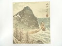 【中古】【書画】大正〜昭和頃 作家物 犬岬図 肉筆色紙【送料無料】おしゃれ かわいい 飾る 飾り アート 芸術 インテリア 床の間 リビング 玄関 寝室 和室