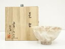 【中古】【茶道具】常滑焼 常石窯造 粉引茶碗(共箱)【送料無料】茶道 抹茶 おしゃれ 抹茶茶碗 抹茶碗 和食器 レトロ 茶器 骨董 茶わん 茶会 茶の湯 8月 10月 夏 秋