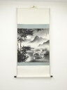 【中古】【タイムセール60%オフ】【書画】天康筆 秋月鶴影図 肉筆紙本掛軸【送料無料】◎掛け軸 床の間 書 おしゃれ 絵画 表具 芸術 茶道 年中掛け インテリ...