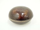 【中古】【香道】飴釉丸香合【送料無料】茶道具 茶道 香道 香道具 おしゃれ かわいい アンティーク インテリア 骨董 茶器 お香入れ