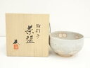 【中古】【茶道具】京焼 米沢久造 粉引手茶碗(共箱)【送料無料】茶道 抹茶 おしゃれ 抹茶茶碗 抹茶碗 和食器 レトロ 茶器 骨董 茶わん 茶会 茶の湯 8月 ...