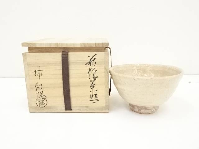 【中古】【茶道具】萩焼　林紅陽造　茶碗（共箱）【送料無料】[中古 茶道 抹茶 茶道具 おしゃれ 抹茶茶碗 抹茶碗 和食器 レトロ 茶器 茶わん 骨董 茶会 茶の湯]