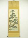 【中古】【書画】石舟筆 千鶴図 肉筆絹本掛軸【送料無料】掛け軸 床の間 書 おしゃれ 絵画 表具 芸術 茶道 年中掛け インテリア 茶掛 掛物 和室