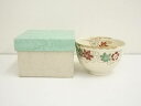 【中古】【ゴールデンウィークセール10%オフ】【茶道具】京焼 隆山造 金彩色絵流水花文茶碗(箱付)【送料無料】茶道 抹茶 おしゃれ 抹茶茶碗 抹茶碗 和食器 レ...
