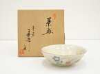 【中古】【GWセール55%オフ】【茶道具】京焼　井上春峰造　色絵秋草茶碗（共箱）【送料無料】[中古 茶道 抹茶 茶道具 おしゃれ 抹茶茶碗 抹茶碗 和食器 レトロ 茶器 茶わん 骨董 茶会 茶の湯 長月 9月 秋]