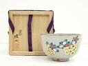 【中古】【タイムセール55%オフ】【茶道具】粟田焼 岡田佳山造 採菊籠之絵茶碗(共箱)【送料無料】茶道 抹茶 おしゃれ 抹茶茶碗 抹茶碗 和食器 レトロ 茶器 骨董 茶わん 茶会 茶の湯 jtot 9月 10月 秋