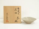 【中古】【茶道具】草の頭窯造 灰釉茶碗(共箱)【送料無料】茶道 抹茶 おしゃれ 抹茶茶碗 抹茶碗 和食器 レトロ 茶器 骨董 茶わん 茶会 茶の湯
