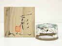 【中古】【タイムセール55%オフ】【アンティーク】萬古焼 馬酔木造 三彩扇子掛(共箱)【送料無料】扇子掛け 茶道具 おしゃれ 扇立て 飾り扇子 飾り台 ディスプ...