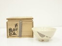 【中古】【茶道具】那波鳳翔造 粉引茶碗(共箱)【送料無料】茶道 抹茶 おしゃれ 抹茶茶碗 抹茶碗 和食器 レトロ 茶器 骨董 茶わん 茶会 茶の湯 8月 10月...
