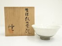 【中古】【ゴールデンウィークセール55%オフ】【茶道具】唐津焼 中里隆造 唐津粉引茶碗(共箱)【送料無料】茶道 抹茶 おしゃれ 抹茶茶碗 抹茶碗 和食器 レトロ...