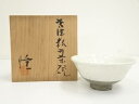 【中古】【GWセール35 オフ】【茶道具】唐津焼 中里隆造 唐津粉引茶碗（共箱）【送料無料】