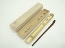 【中古】【ゴールデンウィークセール55%オフ】【茶道具】竹茶杓(銘:花筏)(前大徳 法谷文雅書付)(共箱)【送料無料】茶道 茶道具 おしゃれ 抹茶 茶しゃく 茶...