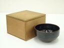 【中古】【タイムセール55%オフ】【茶道具】市野忠作造 法味黒釉茶碗(共箱)【送料無料】茶道 抹茶 おしゃれ 抹茶茶碗 抹茶碗 和食器 レトロ 茶器 骨董 茶わ...