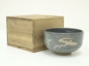 【中古】【茶道具】作家物 灰釉茶碗(保護箱)【送料無料】茶道 抹茶 おしゃれ 抹茶茶碗 抹茶碗 和食器 レトロ 茶器 骨董 茶わん 茶会 茶の湯