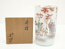 【中古】【茶道具】京焼 井上春峰造 色絵水指(共箱)【送料無料】水指し 茶道 茶道具 おしゃれ 水差し 抹茶 インテリア 茶器 水器 お茶 骨董 茶会
