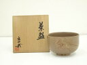 【中古】【茶道具】京哉造 流水文茶碗(共箱)【送料無料】茶道 抹茶 おしゃれ 抹茶茶碗 抹茶碗 和食器 レトロ 茶器 骨董 茶わん 茶会 茶の湯