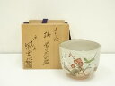 【中古】【ゴールデンウィークセール55%オフ】【茶道具】京焼 橋本紫雲造 色絵梅に鶯茶碗(共箱)【送料無料】茶道 抹茶 おしゃれ 抹茶茶碗 抹茶碗 和食器 レト...