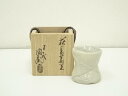 【中古】【タイムセール55%オフ】【茶道具】萩焼 十二代 田原陶兵衛造 萩一葉蓋置(共箱)【送料無料】蓋置き 茶道 道具 茶道具 おしゃれ ふたおき 茶器 抹茶 骨董 お茶 台 茶会 茶席 茶事 茶の湯 11月 秋
