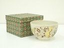 【中古】【ゴールデンウィークセール35%オフ】【茶道具】京焼 善清造 扇面花茶碗(箱付)【送料無料】茶道 抹茶 おしゃれ 抹茶茶碗 抹茶碗 和食器 レトロ 茶器...