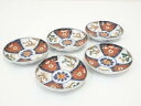 【中古】【サマーセール55%オフ】【陶芸・陶器】明治期 伊万里焼 染錦松竹梅文小皿5客【送料無料】食器 器 おしゃれ かわいい 骨董 取り皿 醤油皿 料理 アン...