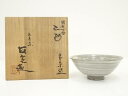 【中古】【茶道具】萬古焼 佐藤友宣造 三島平茶碗(共箱)【送料無料】茶道 抹茶 おしゃれ 抹茶茶碗 抹茶碗 和食器 レトロ 茶器 骨董 茶わん 茶会 茶の湯 夏...