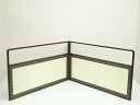【中古】【タイムセール55%オフ】【茶道具】綱代・利休梅風炉先屏風(箱付)【送料無料】茶道具 おしゃれ パーテーション ついたて 和風 間仕切り 茶道 アンティ...