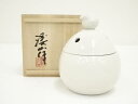【中古】【ゴールデンウィークセール55%オフ】【香道】京焼 加藤渓山造 白磁酉香炉(共箱)【送料無料】香道具 お香 おしゃれ かわいい インテリア アンティーク...