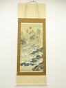 【中古】【ゴールデンウィークセール60%オフ】【書画】玉峰筆 百鶴図 肉筆絹本掛軸(保護箱)【送料無料】掛け軸 床の間 書 おしゃれ 絵画 表具 芸術 茶道 年...