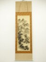 【中古】【タイムセール60%オフ】【書画】小倉理山筆 水墨山水 肉筆絹本掛軸(共箱)【送料無料】掛け軸 床の間 書 おしゃれ 絵画 表具 芸術 茶道 年中掛け ...