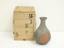 【中古】【陶芸・陶器】備前焼 正宗悟造 徳利(共箱)【送料無料】酒器 おしゃれ かわいい 酒 日本酒 和食 懐石 骨董 とっくり インテリア 茶事 茶道 茶道具