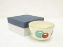 【中古】【茶道具】京焼 宮地英香造 色絵つぼつぼ茶碗(箱付)【送料無料】茶道 抹茶 おしゃれ 抹茶茶碗 抹茶碗 和食器 レトロ 茶器 骨董 茶わん 茶会 茶の湯