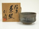 【中古】【茶道具】信楽焼 小河仁斎造 茶碗(共箱)【送料無料】茶道 抹茶 おしゃれ 抹茶茶碗 抹茶碗 和食器 レトロ 茶器 骨董 茶わん 茶会 茶の湯