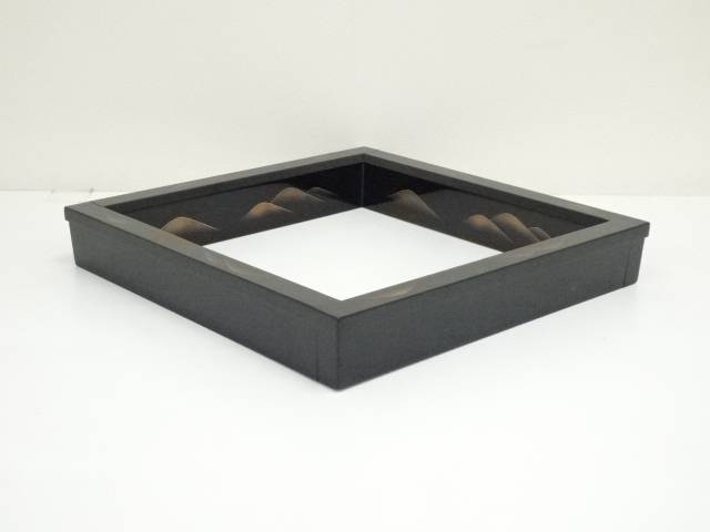 【中古】【茶道具】漆塗遠山蒔絵炉縁【送料無料】