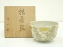 【中古】【ゴールデンウィークセール45%オフ】【茶道具】九谷焼 陽山造 金彩色絵秋草文茶碗(共箱)【送料無料】茶道 抹茶 おしゃれ 抹茶茶碗 抹茶碗 和食器 レ...