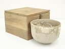 【中古】【茶道具】かいらぎ釉茶碗(保護箱)【送料無料】茶道 抹茶 おしゃれ 抹茶茶碗 抹茶碗 和食器 レトロ 茶器 骨董 茶わん 茶会 茶の湯