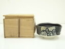 【中古】【茶道具】錦造 織部茶碗(保護箱)【送料無料】茶道 抹茶 おしゃれ 抹茶茶碗 抹茶碗 和食器 レトロ 茶器 骨董 茶わん 茶会 茶の湯 5月 11月 春...