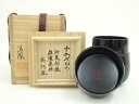 【中古】【ゴールデンウィークセール35%オフ】【茶道具】清鳳造 漆塗ナニヤロウ棗(中村梅軒箱書)(共箱)【送料無料】茶道 茶道具 おしゃれ 茶器 なつめ 茶入 ...