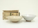 【中古】【ゴールデンウィークセール35%オフ】【茶道具】宮島焼 圭斎窯 川原浩二造 平茶碗一双(共箱)【送料無料】茶道 抹茶 おしゃれ 抹茶茶碗 抹茶碗 和食器...