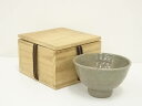 【中古】【茶道具】灰釉茶碗(保護箱)【送料無料】茶道 抹茶 おしゃれ 抹茶茶碗 抹茶碗 和食器 レトロ 茶器 骨董 茶わん 茶会 茶の湯